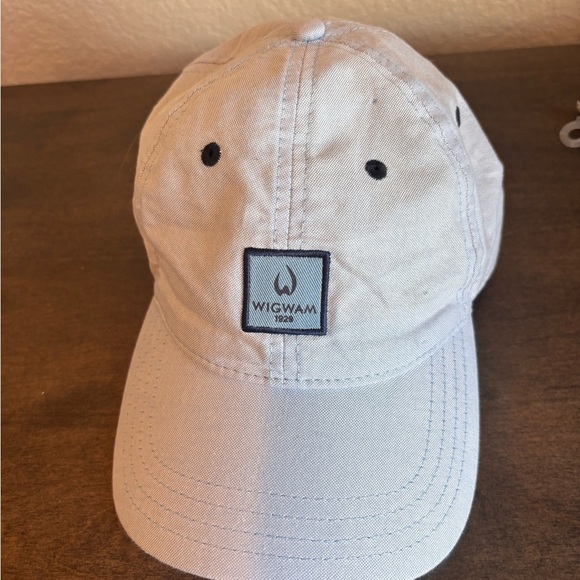 Light Blue Minimalist Hat with Curved Brim and Ventilation - Picture 2 of 5